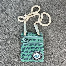 Myrtle Beach SC Cross Body Travel Bag Rope Straps Zipper Pockets Whales