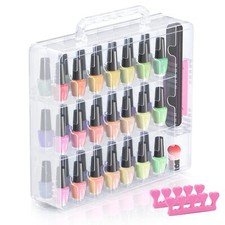 Double Sided Nail Polish Organizer Case for 48 Bottles Nail Gel Dip Powder