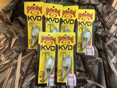 NEW STRIKE KING KVD SQUAREBILL 8.0 CRANKBAIT SEXY BLUE BACK HERRING COLOR,H.T.R.