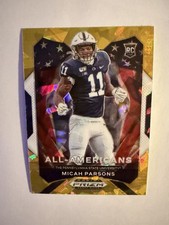 2021 Panini Prizm Draft Picks - All-American Micah Parsons #188 Gold Ice Prizm  