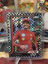 2025 Topps Chrome Formula 1 F1 #141 Carlos Sainz Checker Flag Refractor