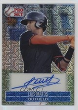 2021 Leaf Pro Set Metal 1991 Base Blue Mojo 13/20 Luis Matos #PS1-LM2 Auto 1cx3