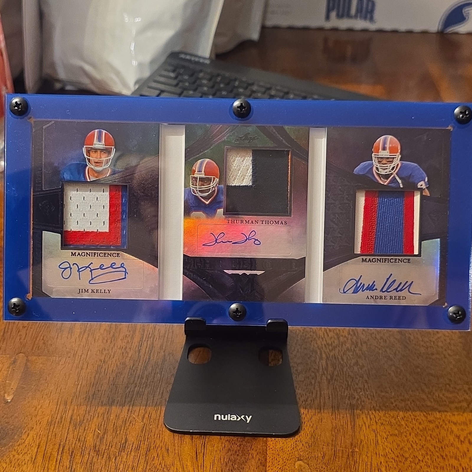 Leaf 2026 Magnificence Triple Auto Patch 1/1 Andre Reed Jim Kelly Thurman Thomas