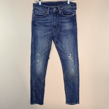 Levi's 510 Straight Leg Denim Blue Jeans Dark Wash Men's Size 31x32