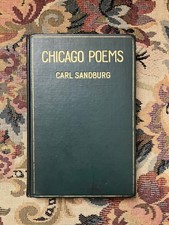 CHICAGO POEMS Carl Sandburg 1916 Hardcover First Edition