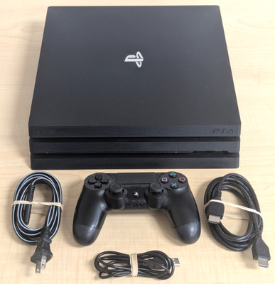 Sony PlayStation 4 Pro 1TB Console PS4 CUH-7215B with Cables & Controller Tested