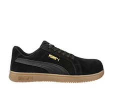 PUMA Safety Men's Iconic Low Composite Toe EH Heat Resistant Work Shoe Black/Gum