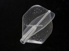 COSMO DARTS FIT FLIGHT AIR ROCKET INSIDE SET OF 3 CLEAR SPARKLES