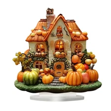 Thanksgiving Table Decor Pumpkin Village House Centerpiece Fall Farmhouse