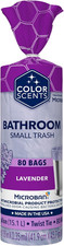 Small Trash Bags - 4 Gallon, 80 Bags 1 Pack of 80 Count , Twist Tie - Lavender