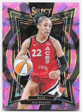 2025 Panini Select WNBA #56 A'ja Wilson Pink Ice Prizm Las Vegas Aces