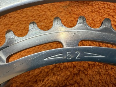 Pédalier Vintage Campagnolo Nuovo Record 52/42 172,5mm - Argenté, Occasion En Bon état