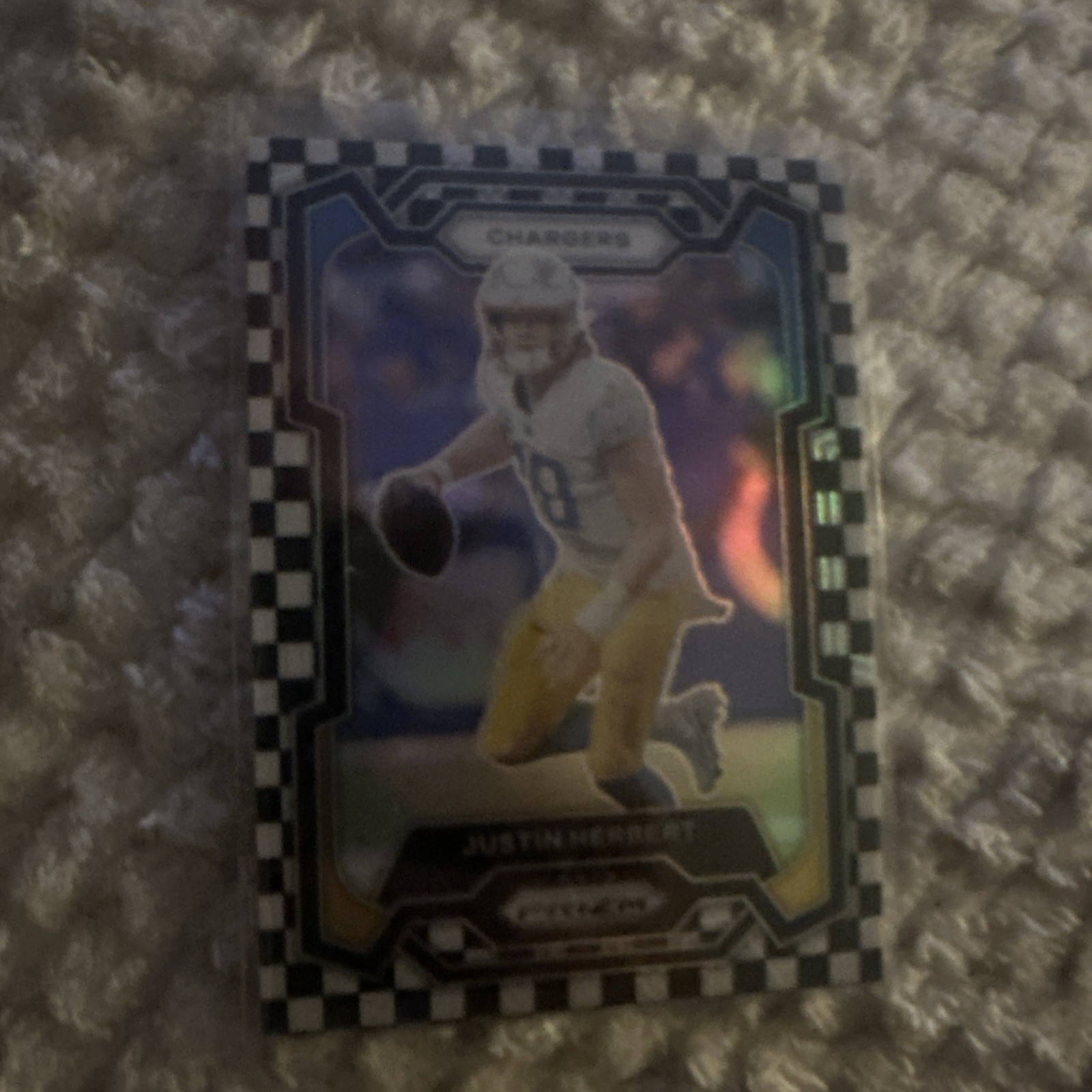 2023 Panini Prizm - Justin Herbert #158 Black & White Checker Prizm