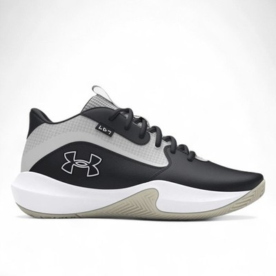 Under Armour Lockdown 7 Basketball Shoes Mens 10 Black Silt Distant Gray NEW