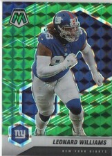 2021 Panini Mosaic - Leonard Williams #154 Green Mosaic Prizm