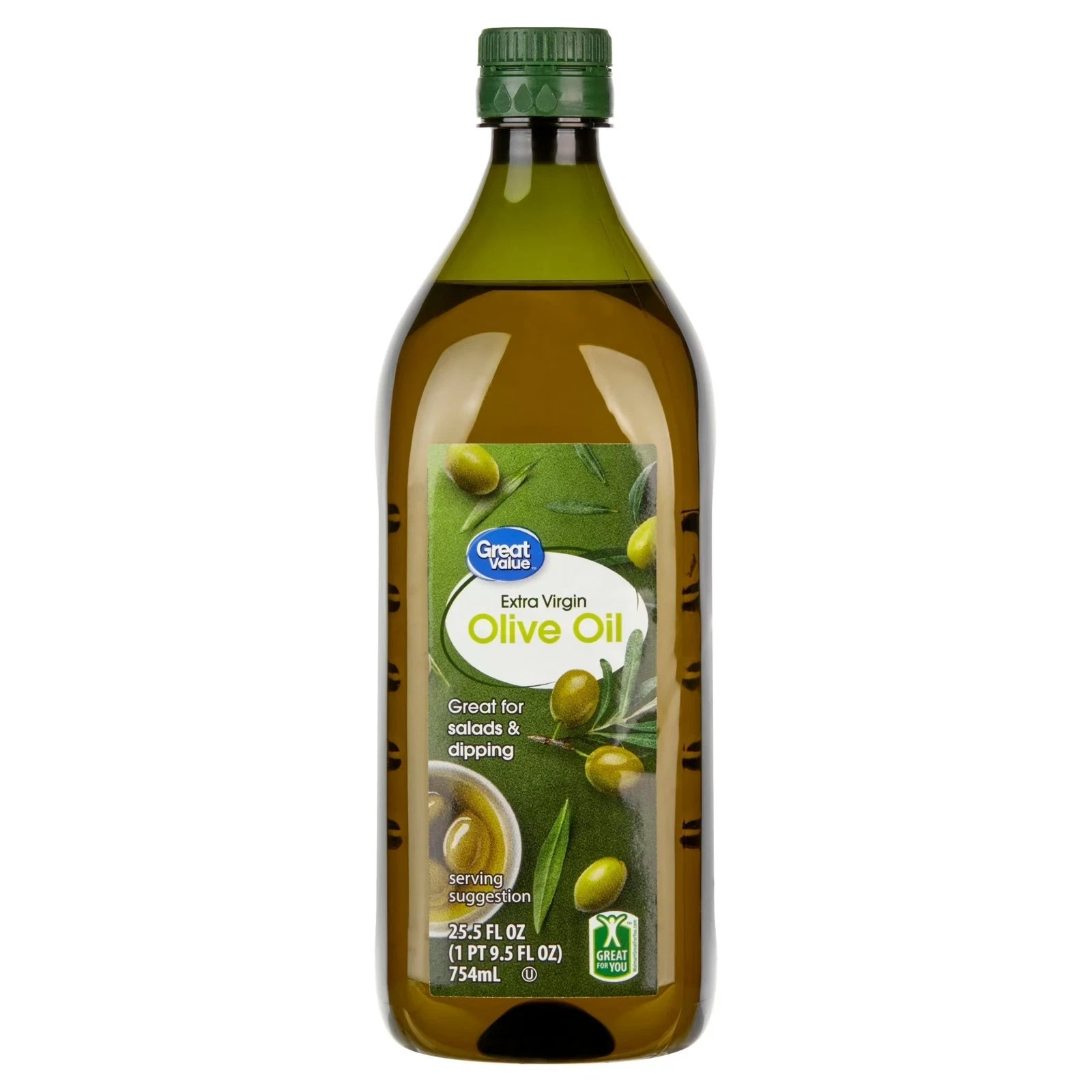 Great Value: 100% Extra Virgin Olive Oil, 25.5 fl oz FREE & FAST SHIPPING