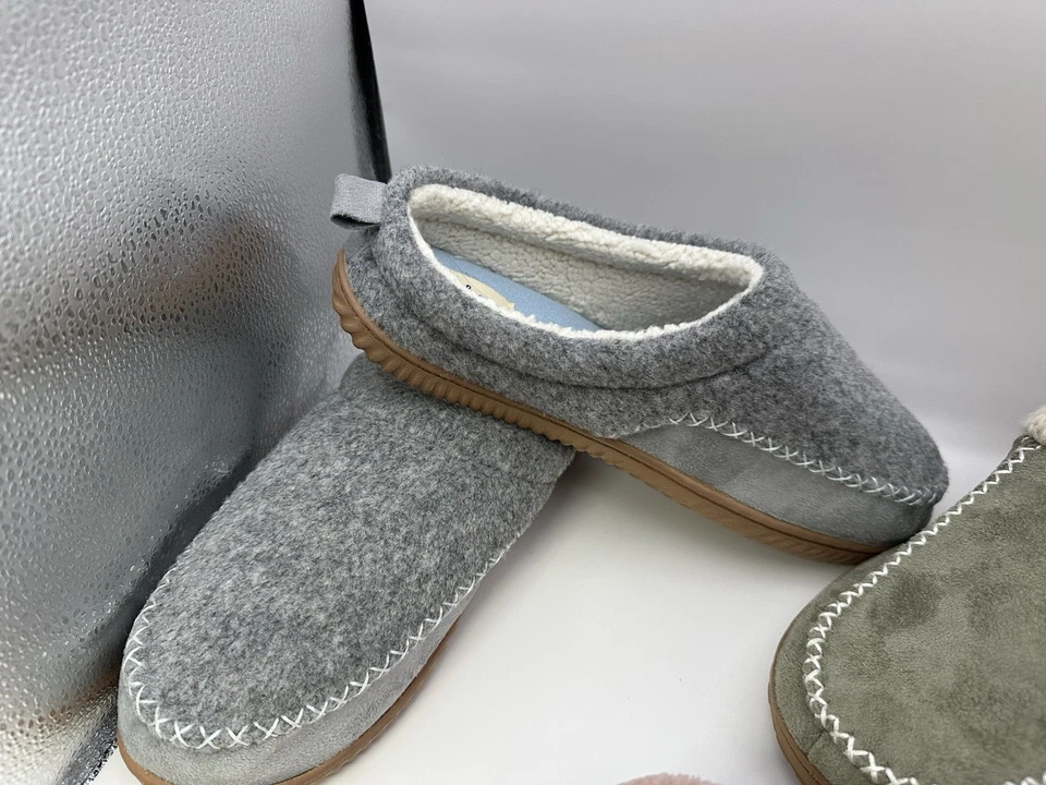 Tobogán de espuma viscoelástica Dearfoams cómodo acogedor para mujer, talla L (9-10) tres pares Foto 4 de 4