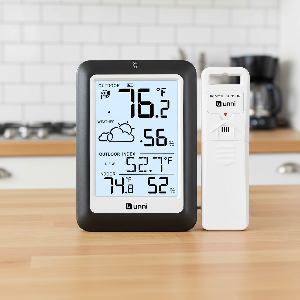 - Temperature & Humidity Monitor, Metal Black