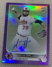 2022 Topps Chrome-Marcos Diplan Rookie Autograph Purple /250 Orioles #RA-MD