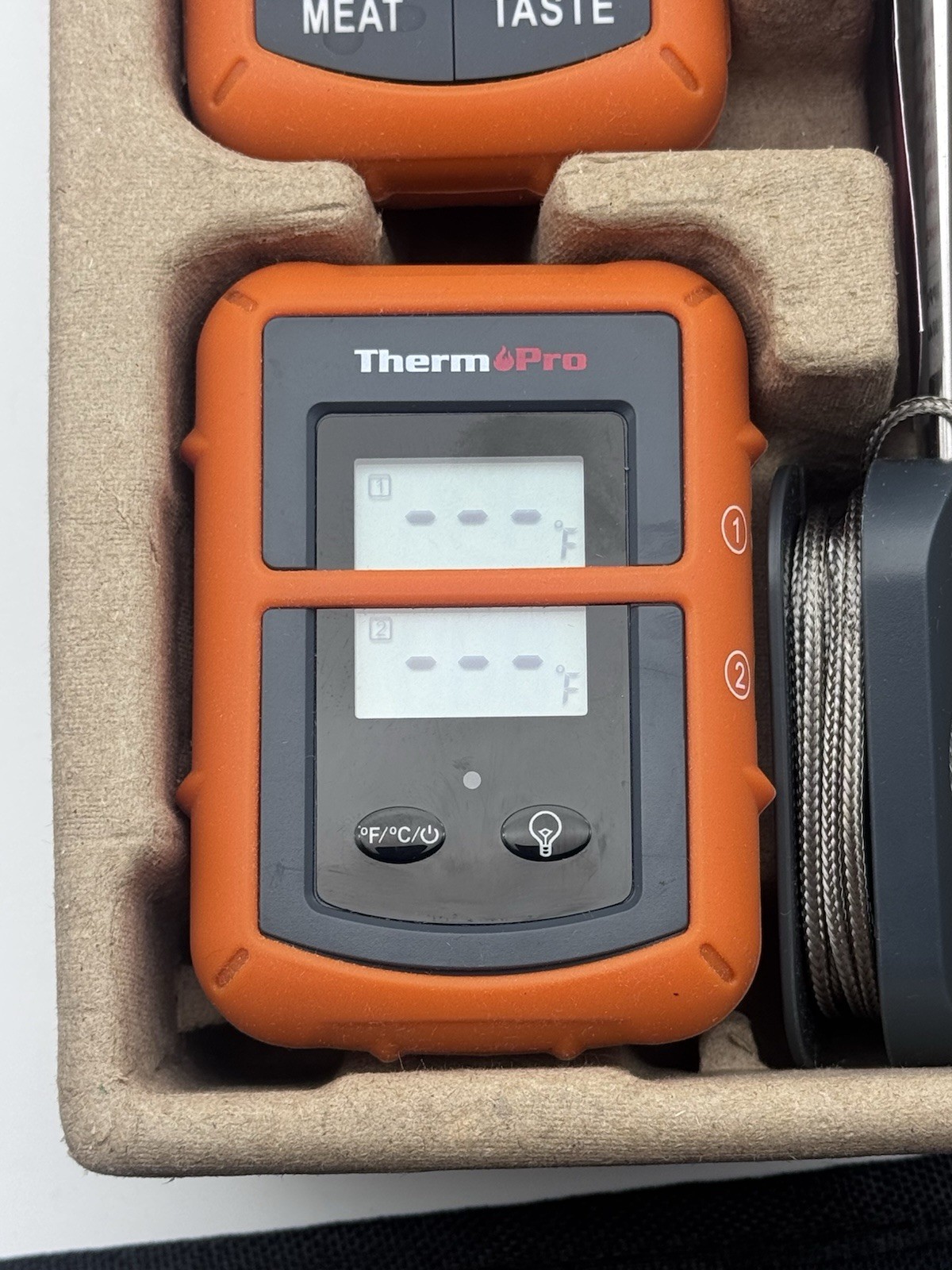 Therm Pro Remote Food Thermometer With Probes TP-20B Orange 500ft range