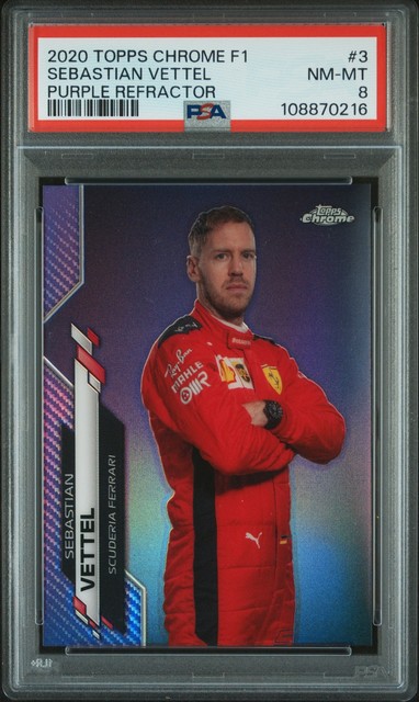 Sebastian Vettel 2020 Topps Chrome Formula 1 Purple Refractor