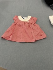 Tommy Hilfiger Girls Dress 0-3 Months Pink W/White Very Good