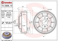 2X Brembo Bremstrommel Hinterachse U.A. FüR CitroËN, Fiat, Peugeot