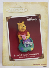 Disney Winnie the Pooh Baby's First Christmas Ornament 2005 w/Box