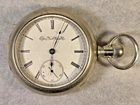 1894 Elgin Pocket Watch Men Silverode 18s, Model 5, Grade 10, 11j RUNS - Repair