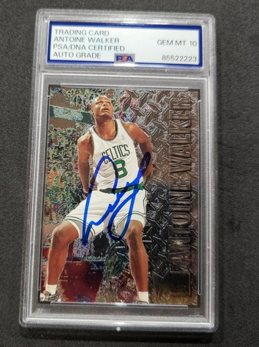 Antoine Walker Signed Celtics 1996-97 Fleer Metal Rookie Card #153 - (PSA GEM 10