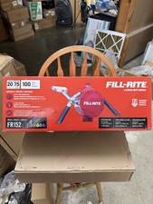 Fill-Rite FR152 Piston Hand Pump with Hose Nozzle Spout, Red