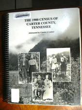1900 Census Carter County Tennessee, 1997 Copyright