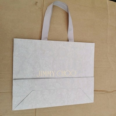 Jimmy Choo leere mittelgroße Geschenktüte grau marmoriert