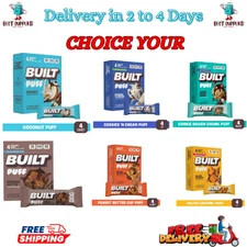 BUILT Protein Bars - Premium 15g Protein & Collagen Blend, 4-Pack (1.55oz Each)