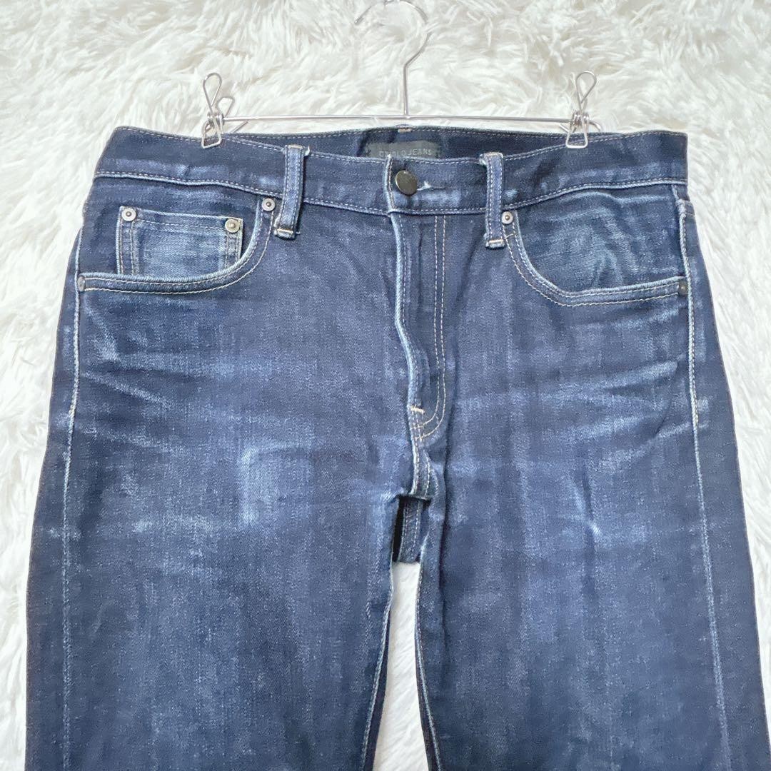 Uniqlo denim slim fit jeans red ear F blue 31(79cm) 96421C thumbnail 2