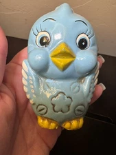 Vintage 1950's Turquoise Blue Bird Ornament by Norleans Japan Salt Shaker