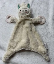 Bella Tunno Happy Sidekick Loretta LLama Teether Baby Security Lovey Plush Cream