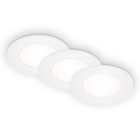 Led Einbauleuchten Einbaulampe 3Er Set IP65 3W Kunststoff Ø8,6Cm Weiß