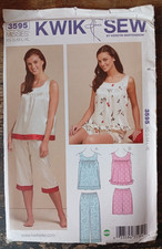 OOP Kwik Sew 3595 Sewing Pattern Pajama Bottoms Pyjamas Loungewear Set XS-XL