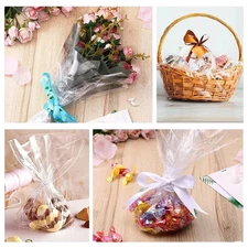 Clear Cellophane Wrap Roll (16 in x 300 ft) 3 Mil Thick Wrapping Plastic Film...