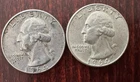 2 1964 D Denver Mint Silver Washington Quarters Bullion