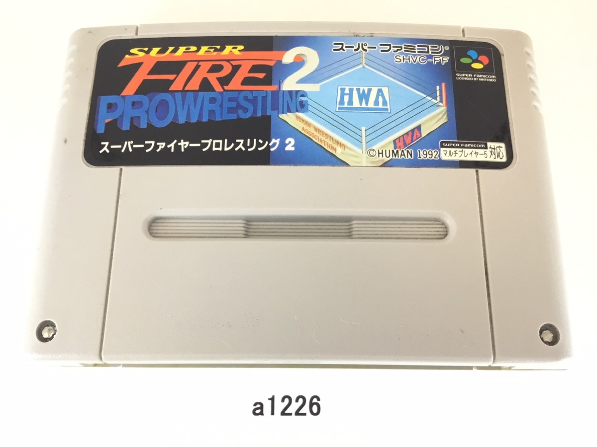 a1226 Super Fire Pro Wrestling 2 SNES Nintendo Super Famicom SFC