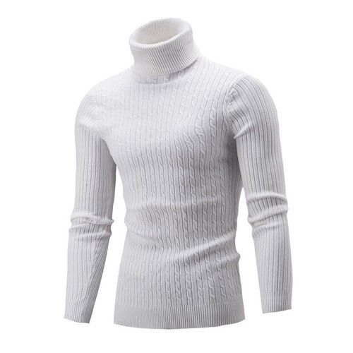 Men's Winter Warm Turtleneck Jumper Long Sleeves Slim Sweater Fit Knitted Tops - Picture 12 of 25