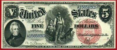 1880 $5 Legal Tender Note FR-73 PMG CU64EPQ Only 263 Known