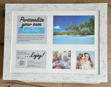 White Lap Tray - personalise your own with photos, paintings gift any occasion
