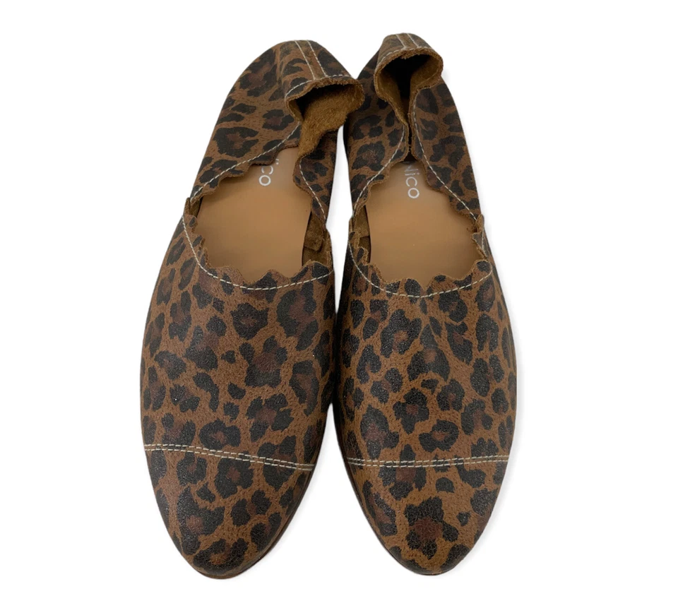 Zapatos planos Klub Nico talla 6 de cuero sin cordones con estampado animal Foto 2 de 4