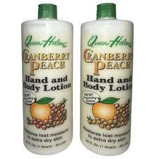 2X Queen Helene Cranberry Peach Hand & Body Lotion 32 fl oz (Each) NEW OLD STOCK