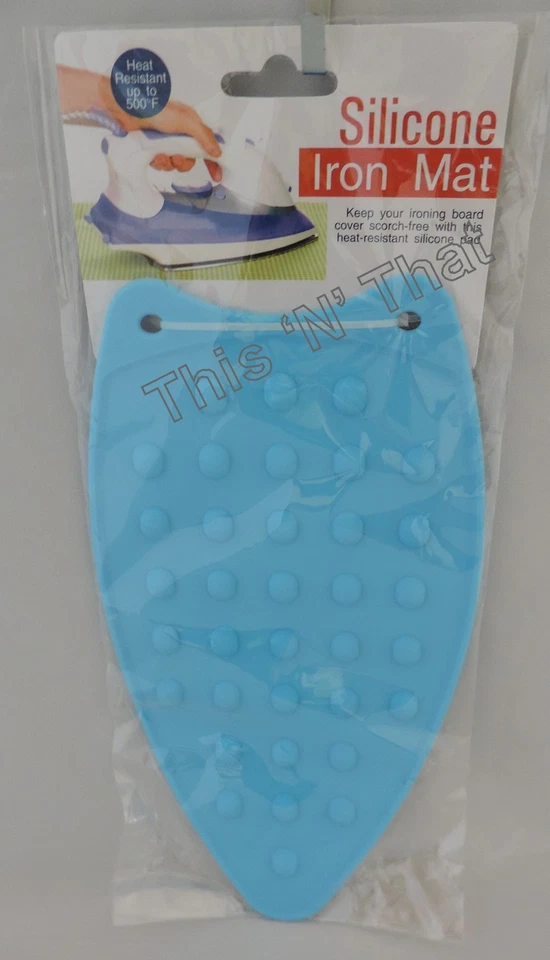 NEW SILICONE IRON REST MAT PAD 10" x 5½" 25 x 14cm HEAT RESISTANT 500°F BLUE - Image 2 of 3