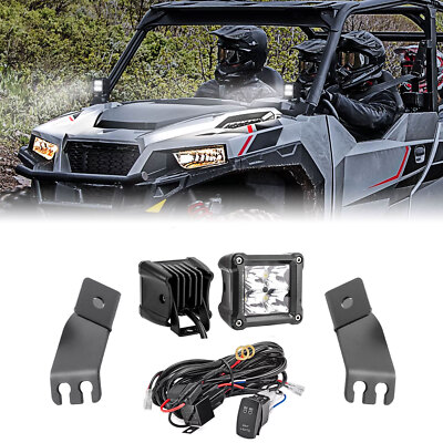 WEISEN 3'' 40W A-Pillar Light Kit w/ Mount Brackets & Wiring For Polaris General