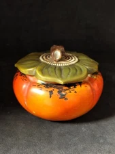 Antique Rare Japanese Kogo Ceramic Incense Case Container Tea ceremony Utensils